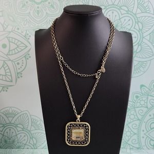 Signed Lia Sophia Bronze tone Necklace